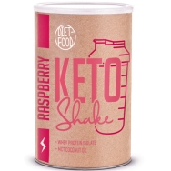 Shake instant Keto proteic zer izolat mct zmeura 300g - DIET FOOD