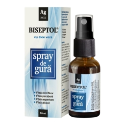 Spray gura BiSeptol Ag ionic aloe vera fara alcool 20ml - DACIA PLANT
