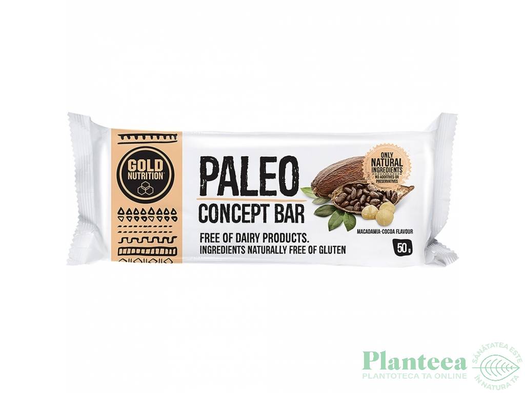 Baton concept Paleo macadamia cacao 50g - GOLD NUTRITION