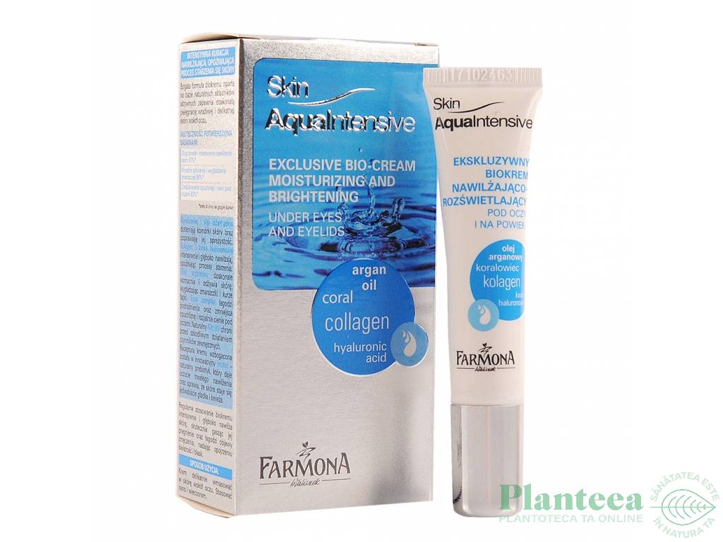 Crema ochi pleoape hidratare iluminare Skin Aqua Intensive 15ml - FARMONA