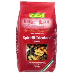 Paste spirale tricolore grau rosii spanac eco 500g - RAPUNZEL