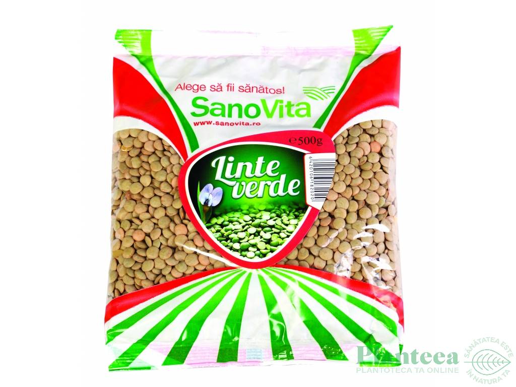 Linte verde boabe 500g - SANOVITA