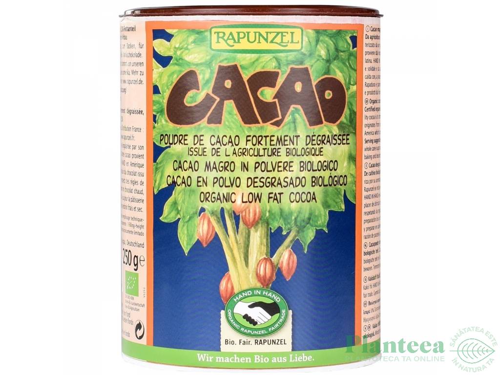 Cacao pulbere 11%grasimi eco 250g - RAPUNZEL