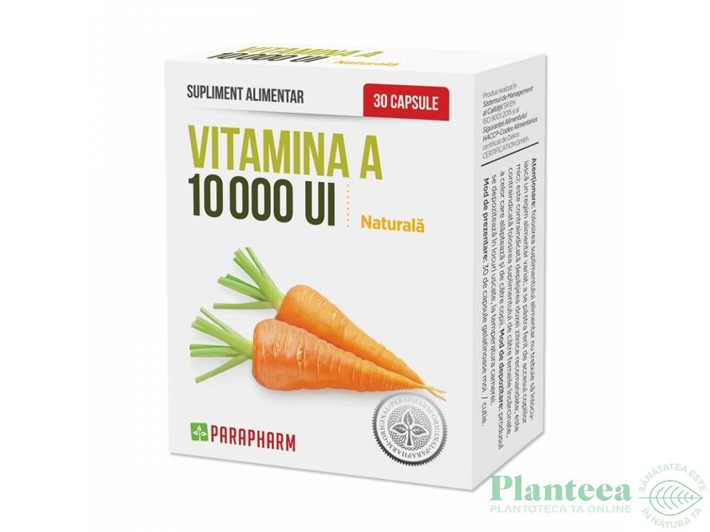 Vitamina A 10000ui 30cps - PARAPHARM