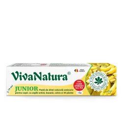 Pasta dinti anticarie copii banane Junior 80ml - VIVA NATURA