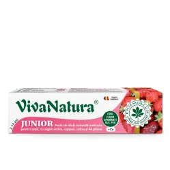 Pasta dinti anticarie copii capsuni Junior 80ml - VIVA NATURA