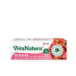 Pasta dinti anticarie copii capsuni Junior 50ml - VIVA NATURA