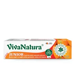Pasta dinti anticarie copii portocale Junior 80ml - VIVA NATURA
