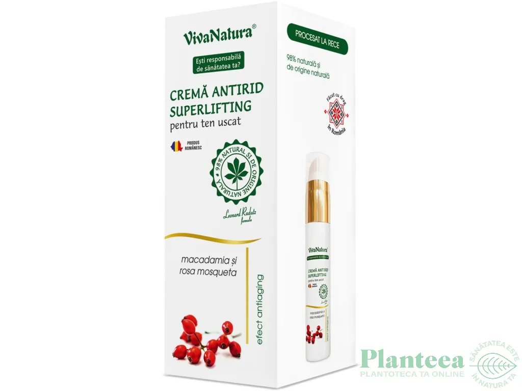 Crema antirid superlifting ten uscat 45ml - VIVA NATURA