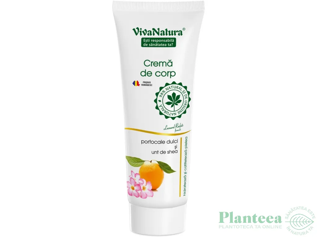 Crema corp portocale dulci unt shea 250ml - VIVA NATURA