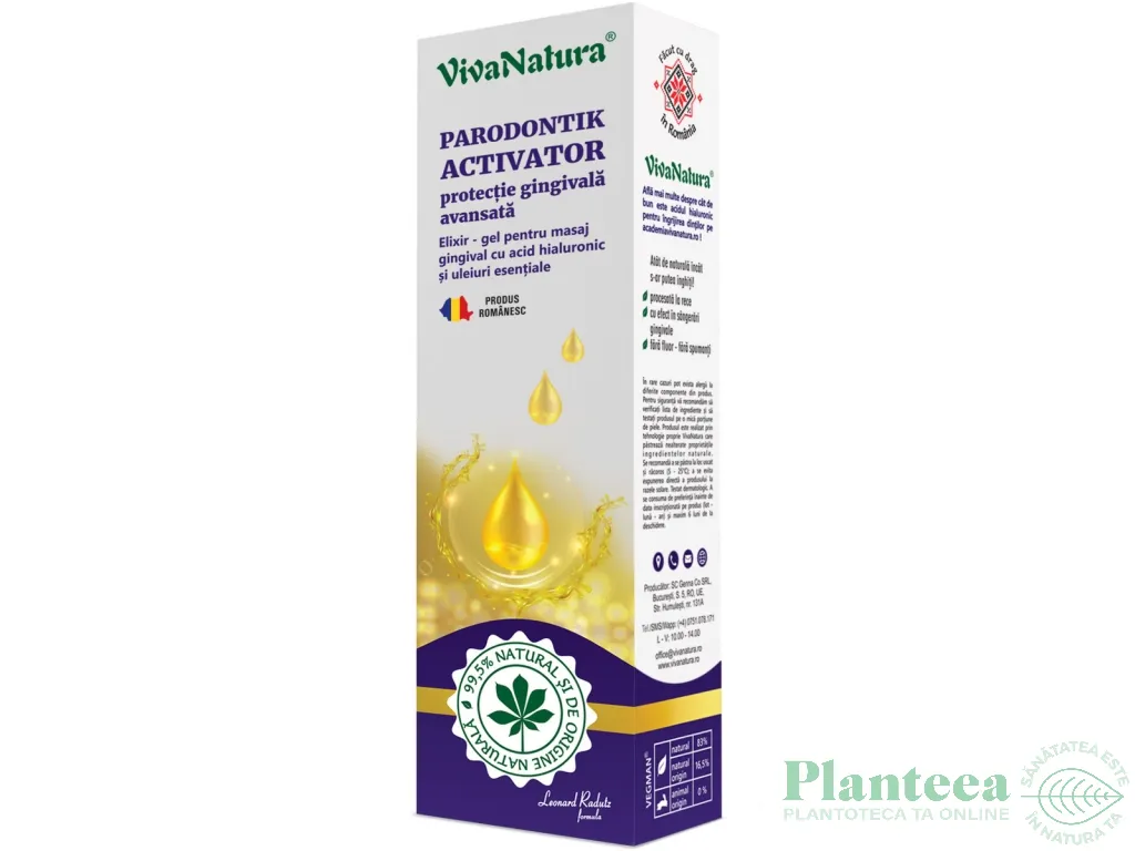 Gel gingival protectie gingivala avansata Parodontik Activator 20ml - VIVA NATURA