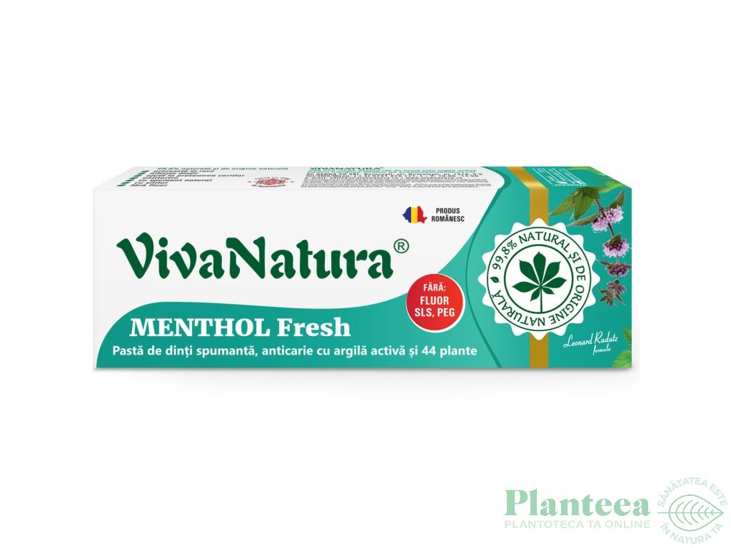 Pasta dinti spumanta Menthol Fresh 50ml - VIVA NATURA