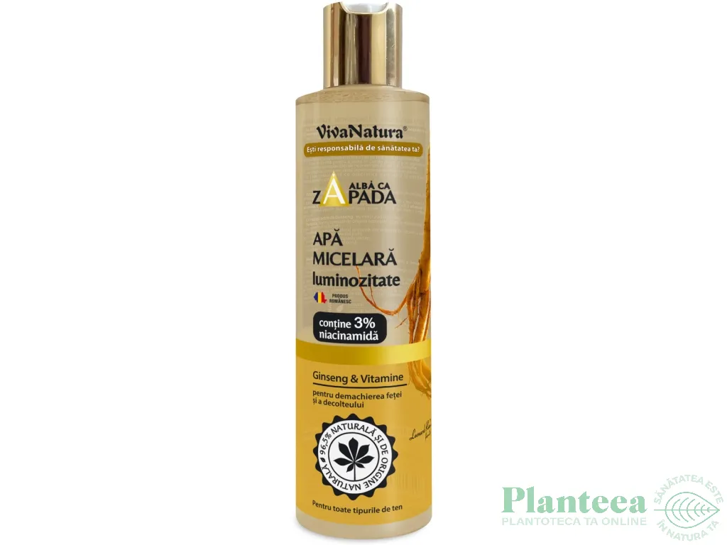 Apa micelara luminozitate ginseng vitamine 250ml - VIVA NATURA