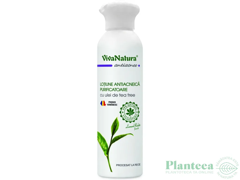 Lotiune antiacnee purificatoare ulei tea tree 150ml - VIVA NATURA