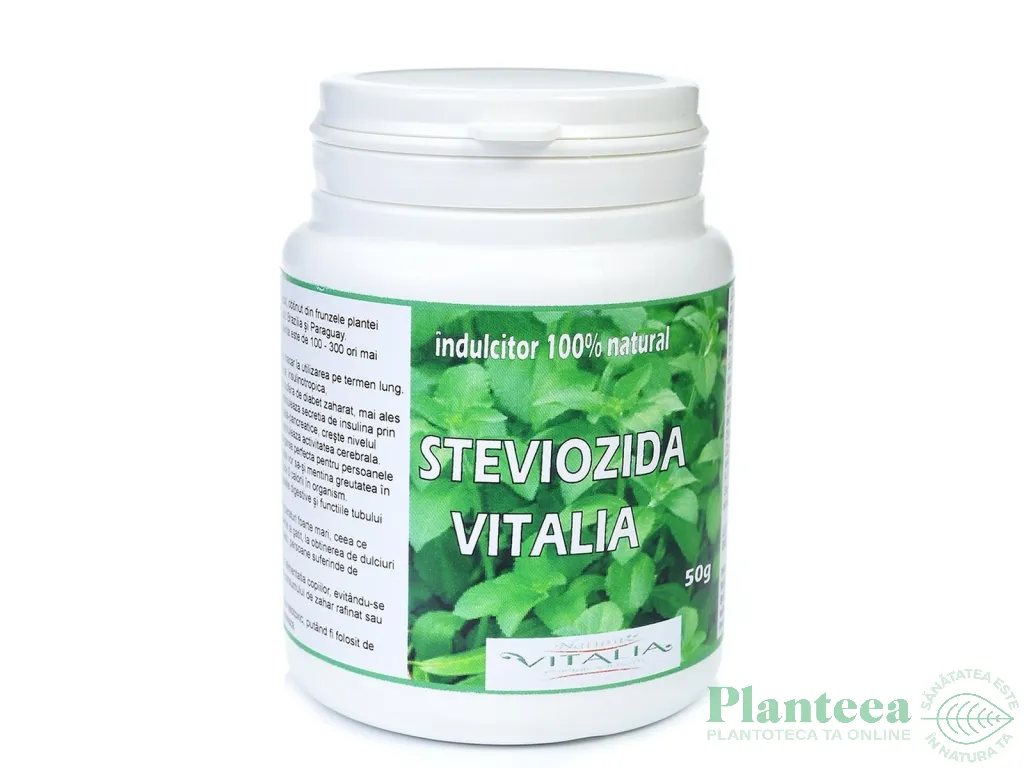 Steviozida indulcitor pulbere formula noua 50g - VITALIA K
