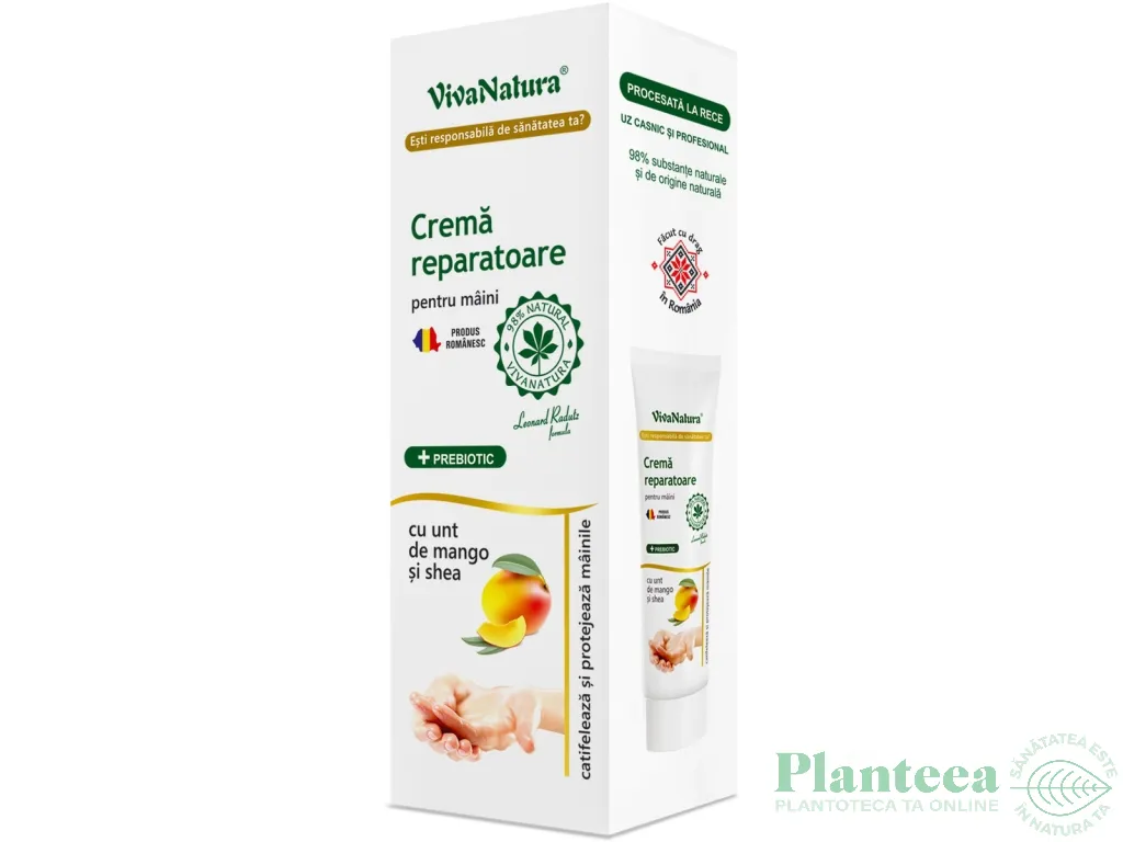 Crema maini reparatoare unt mango shea 50ml - VIVA NATURA