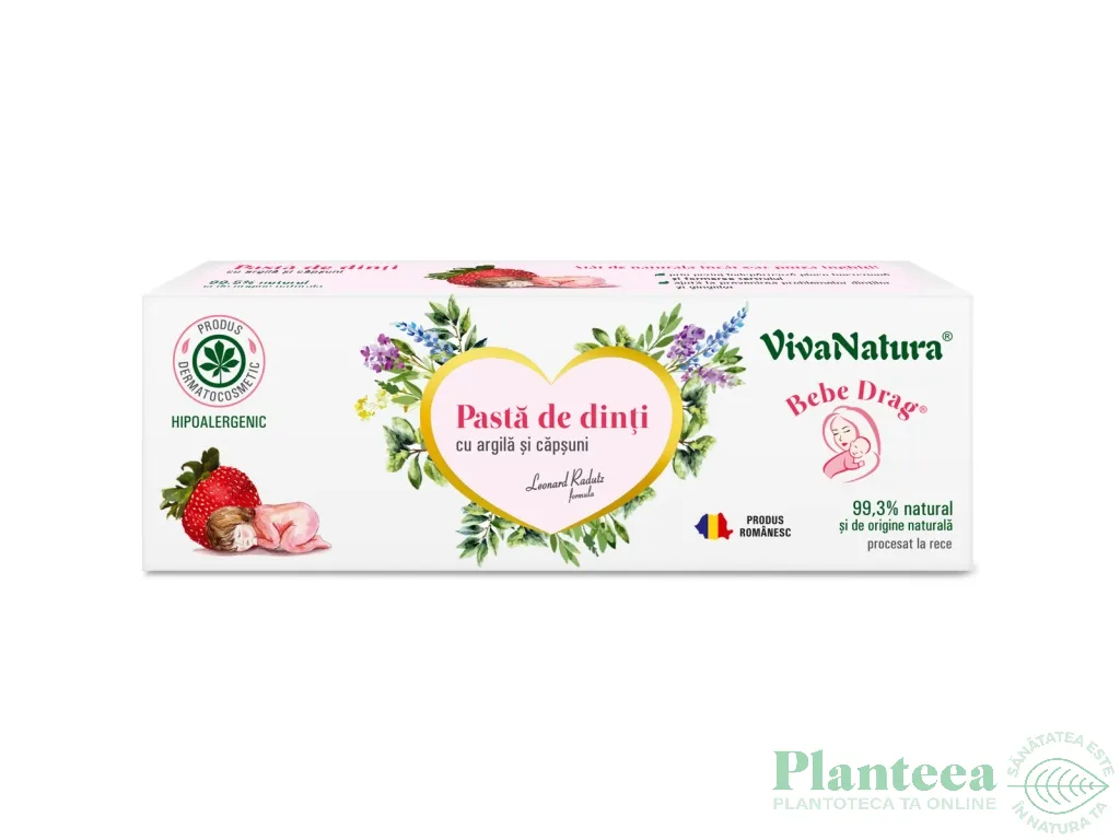 Pasta dinti hipoalergenica copii Bebe Drag 50ml - VIVA NATURA