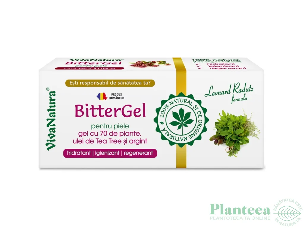 BitterGel tea tree argint 20ml - VIVA NATURA