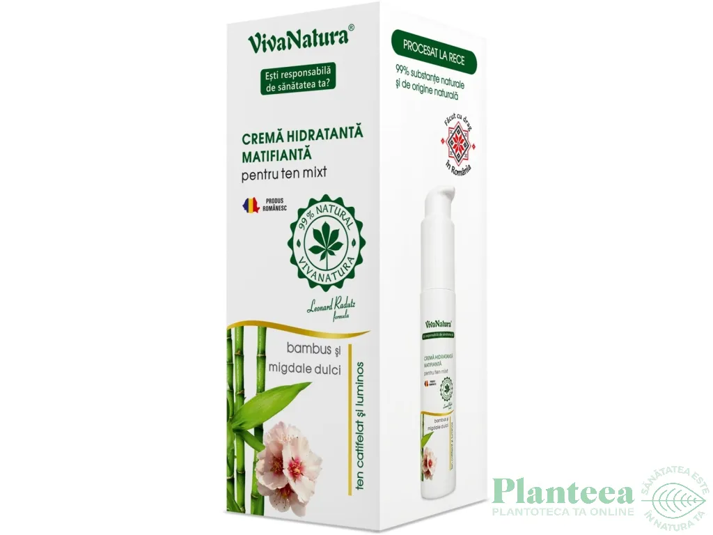 Crema matifianta hidratanta bambus ten mixt 45ml - VIVA NATURA