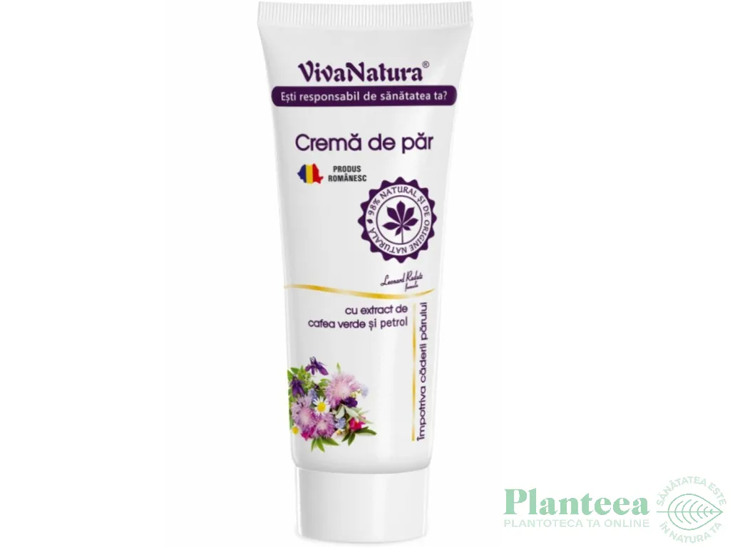 Crema par impotriva caderii cafea verde petrol 20ml - VIVA NATURA