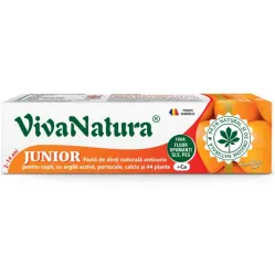 Pasta dinti anticarie copii portocale Junior 80ml - VIVA NATURA