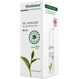 Gel antiacneic ulei tea tree 45ml - VIVA NATURA