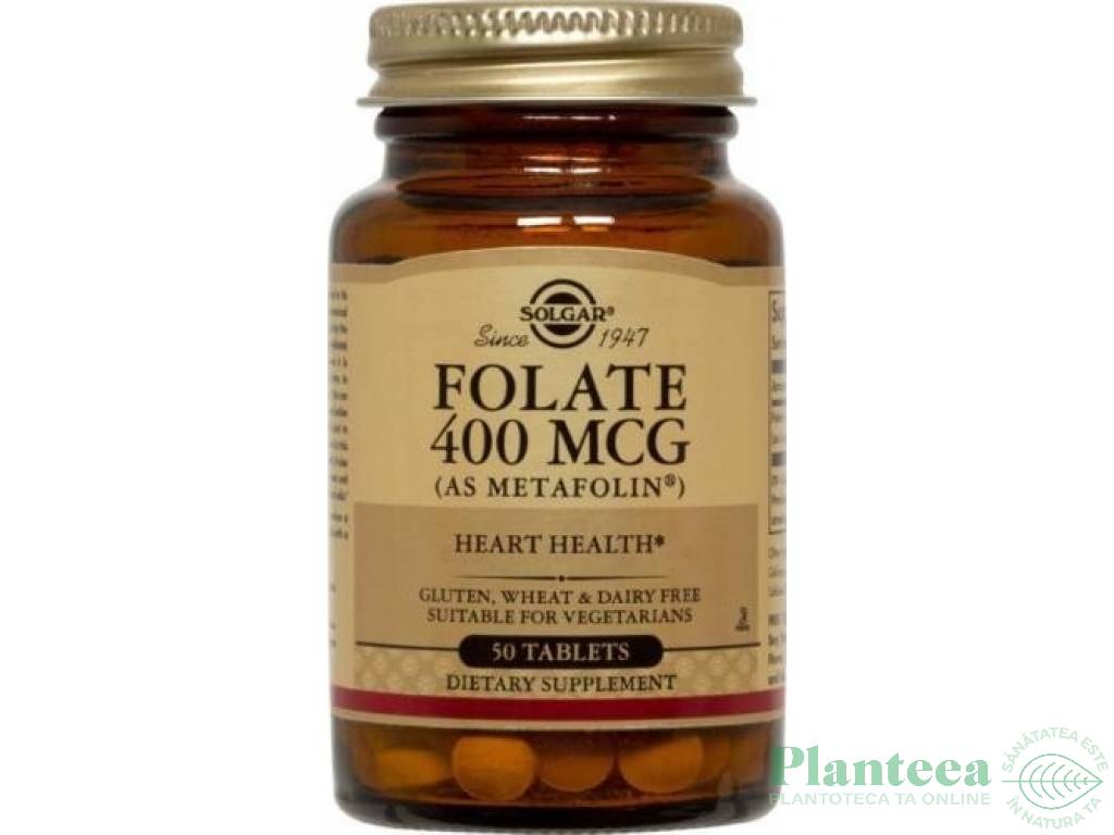 Folate [metafolin] 400mcg 50cp - SOLGAR