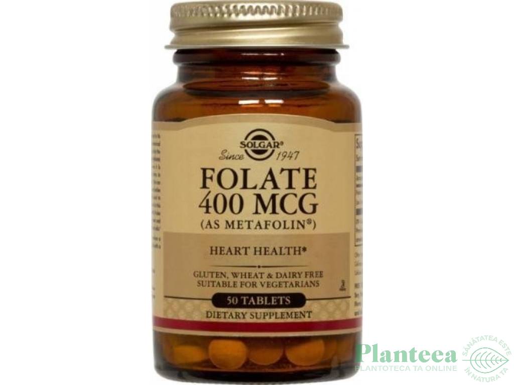Folate [metafolin] 400mcg 50cp - SOLGAR