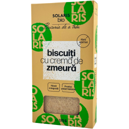 Biscuiti crema zmeura eco 175g - SOLARIS BIO