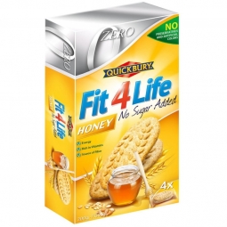 Biscuiti Fit4Life cereale miere fara zahar 200g - QUICKBURY