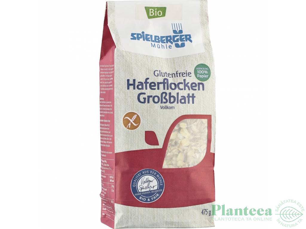 Fulgi ovaz mari integrali fara gluten eco 475g - SPIELBERGER