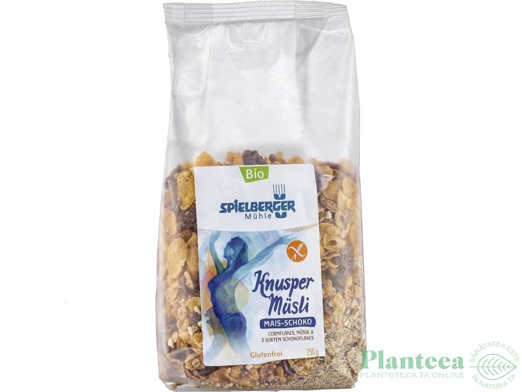 Musli crocant porumb ciocolata fara gluten eco 250g - SPIELBERGER