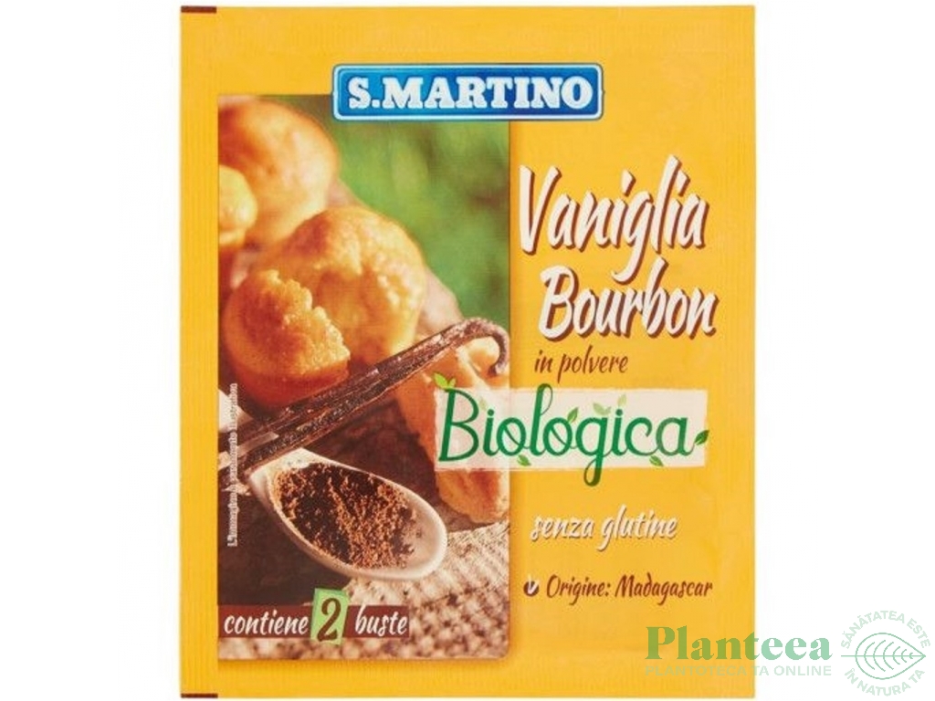Condiment vanilie bourbon macinata fara gluten eco 2x2g - S.MARTINO