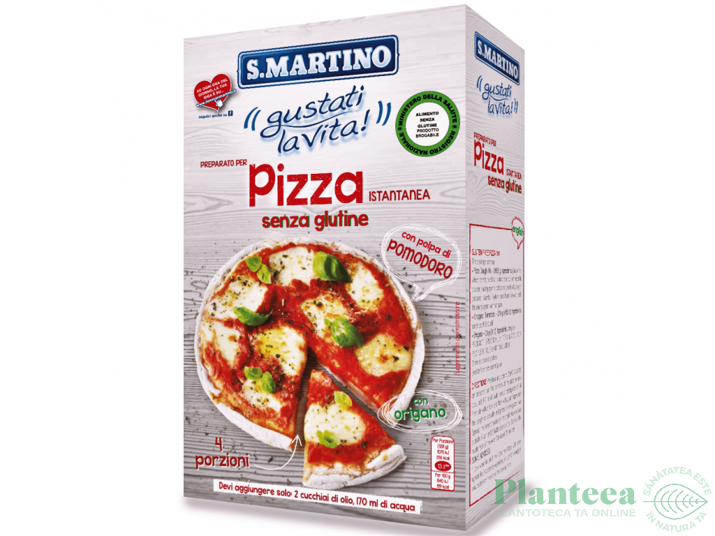 Premix blat pizza fara gluten 460g - S.MARTINO