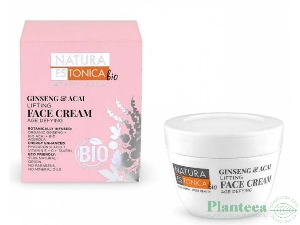 Crema lifting ten matur/uscat Ginseng&Acai 50ml - NATURA ESTONICA