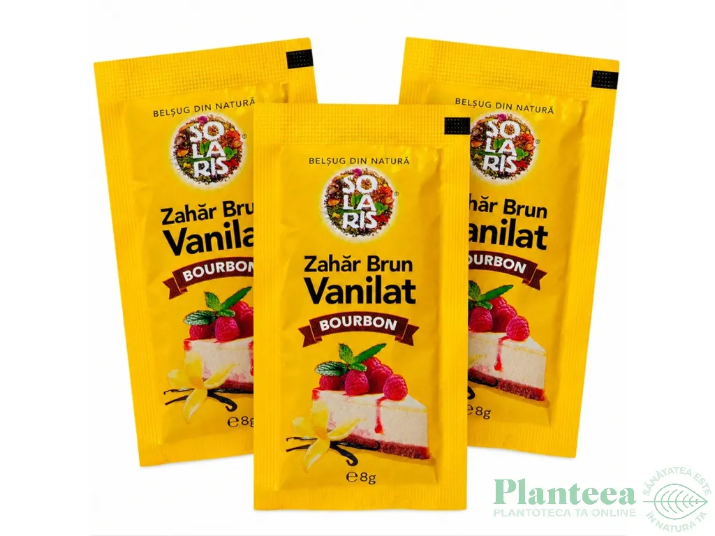 Set Zahar brun vanilat bourbon 3x8g - SOLARIS