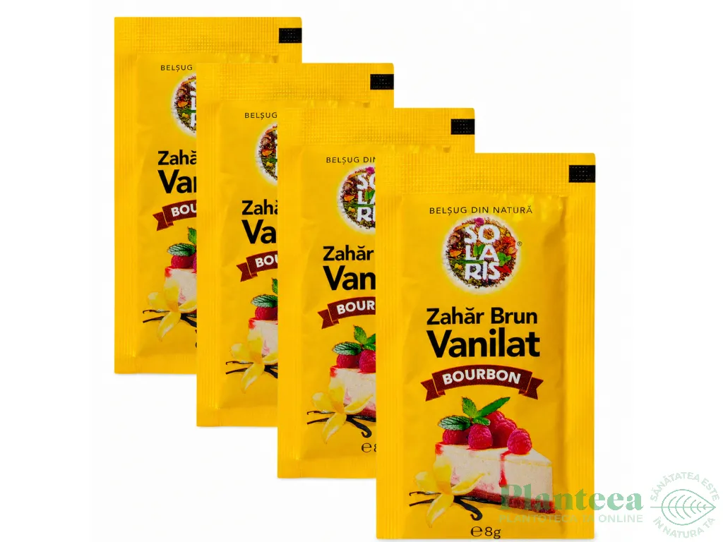 Set Zahar brun vanilat bourbon 5x8g - SOLARIS
