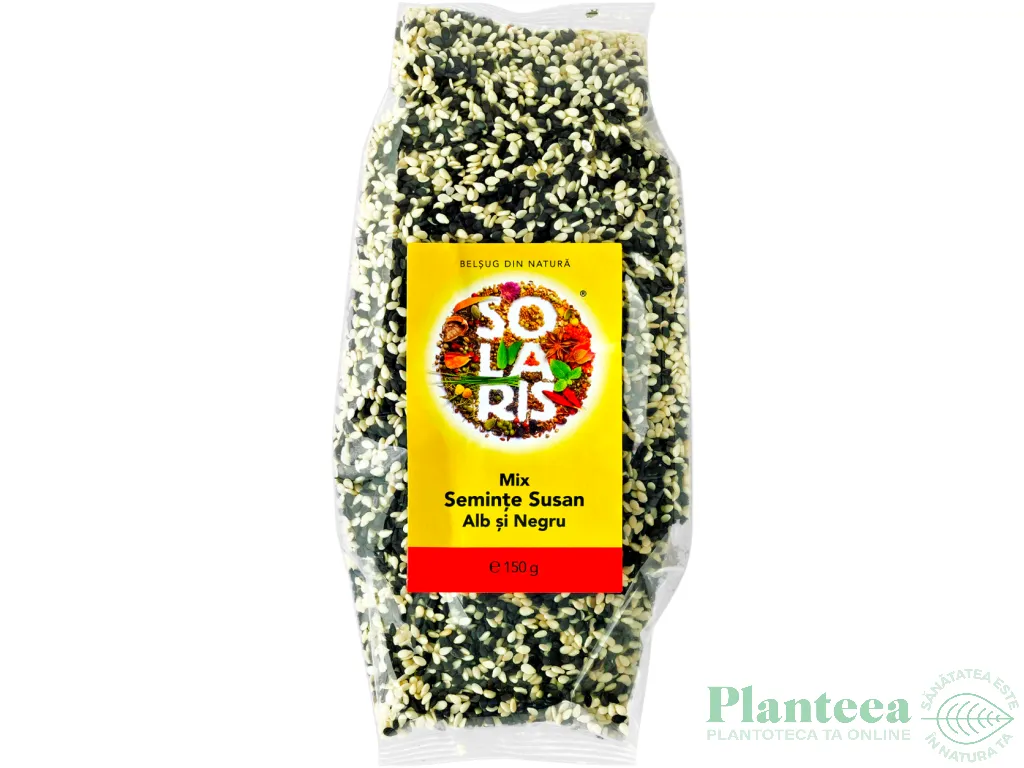 Seminte susan mix alb negru decorticat 150g - SOLARIS
