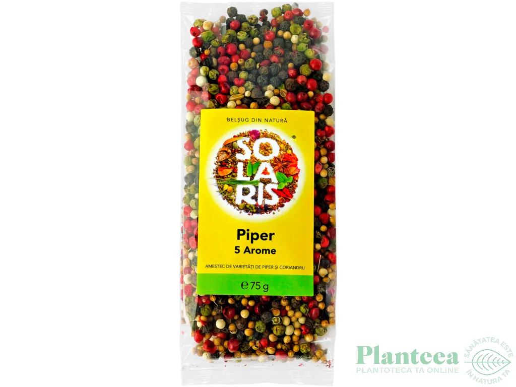 Condiment piper varietati boabe 75g - SOLARIS