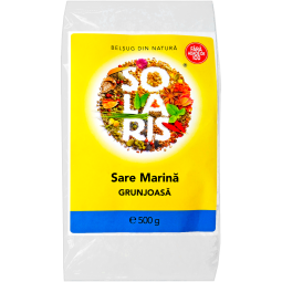 Sare mare grunjoasa neiodata 500g - SOLARIS