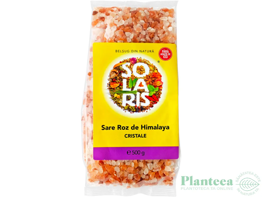 Sare roz cristale Himalaya 500g - SOLARIS