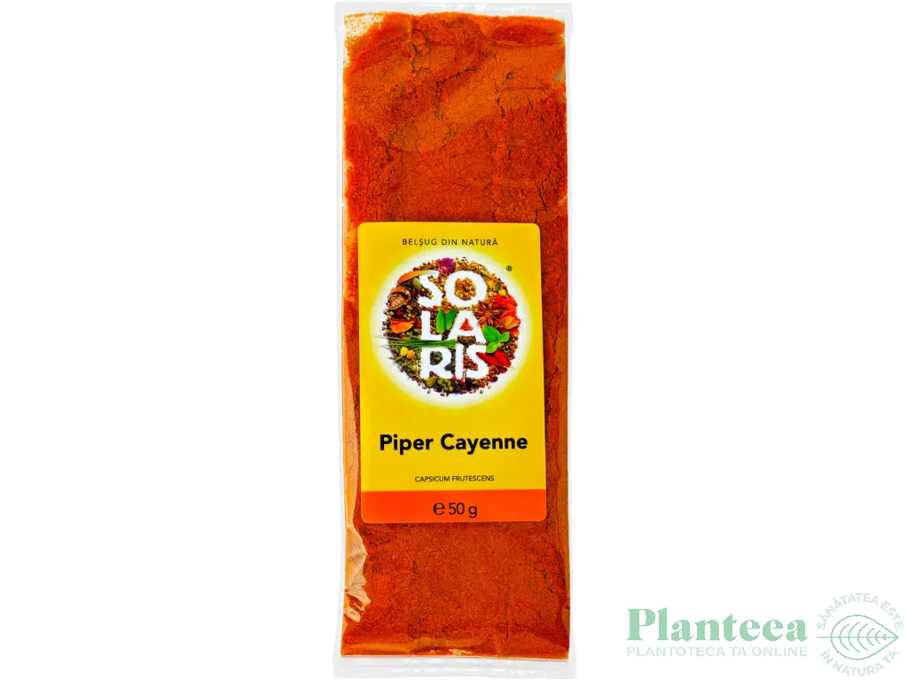 Condiment piper cayenne macinat 50g - SOLARIS