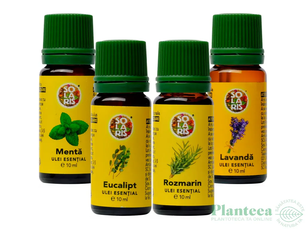 Kit 4 uleiuri esentiale de baza 4x10ml - SOLARIS