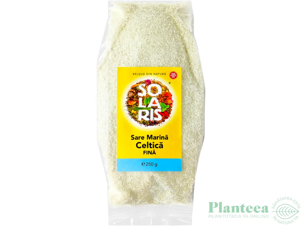 Sare mare fina celtica neiodata 250g - SOLARIS