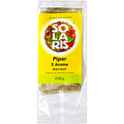 Condiment piper 5arome macinat 40g - SOLARIS