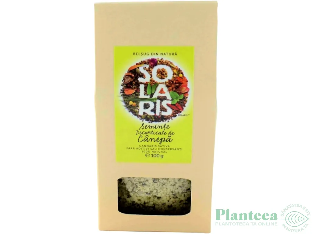 Seminte canepa decorticate 100g - SOLARIS