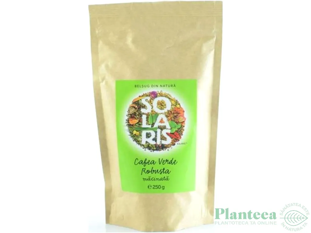 Cafea verde robusta macinata 100g - SOLARIS