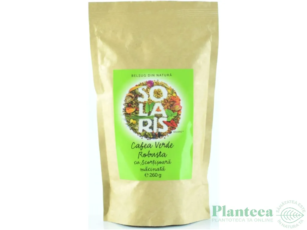 Cafea verde robusta macinata cu scortisoara 260g - SOLARIS