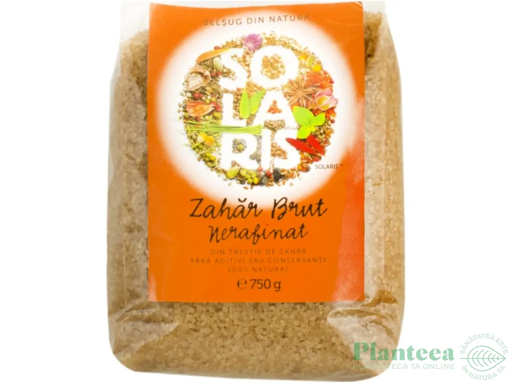 Zahar brut trestie nerafinat Demerara 750g - SOLARIS
