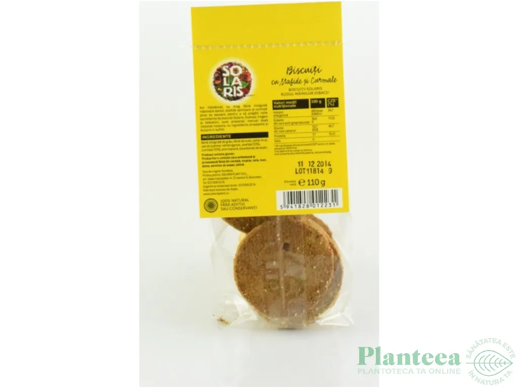 Biscuiti cu stafide curmale 110g - SOLARIS